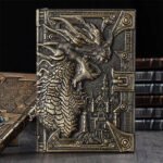 Notebook 3D Embossed Dragon Bronze