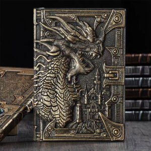 Notebook 3D Embossed Dragon Bronze