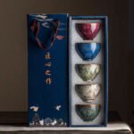 Tea Cups Jade Foot 5 pcs